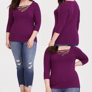 BERRY LATTICE TOP 1X NWOT